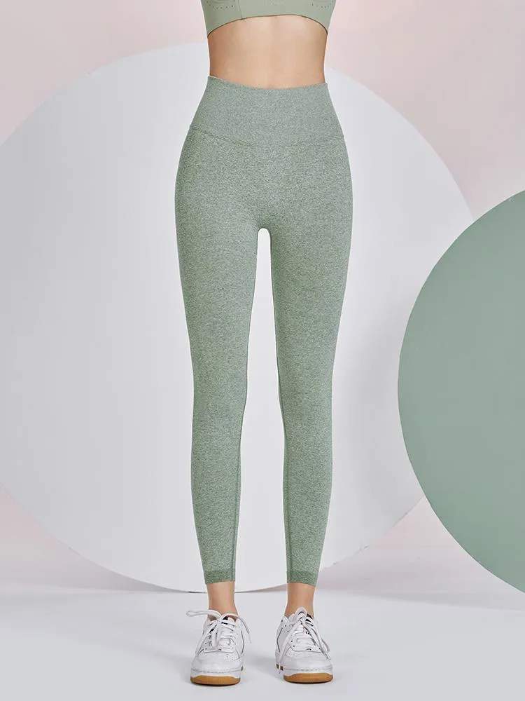 杢調シームレスヒップアップパンツ レギンス