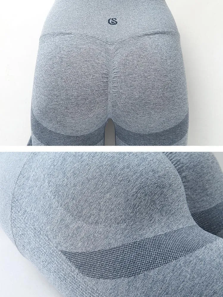 杢調シームレスヒップアップパンツ レギンス