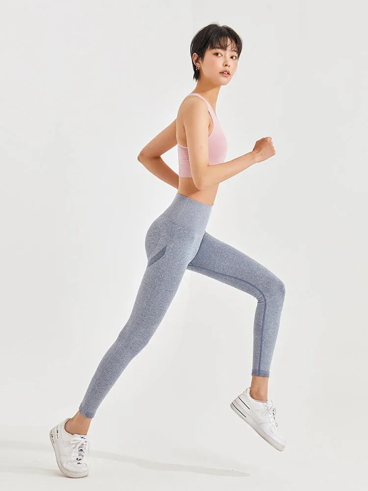 杢調シームレスヒップアップパンツ レギンス