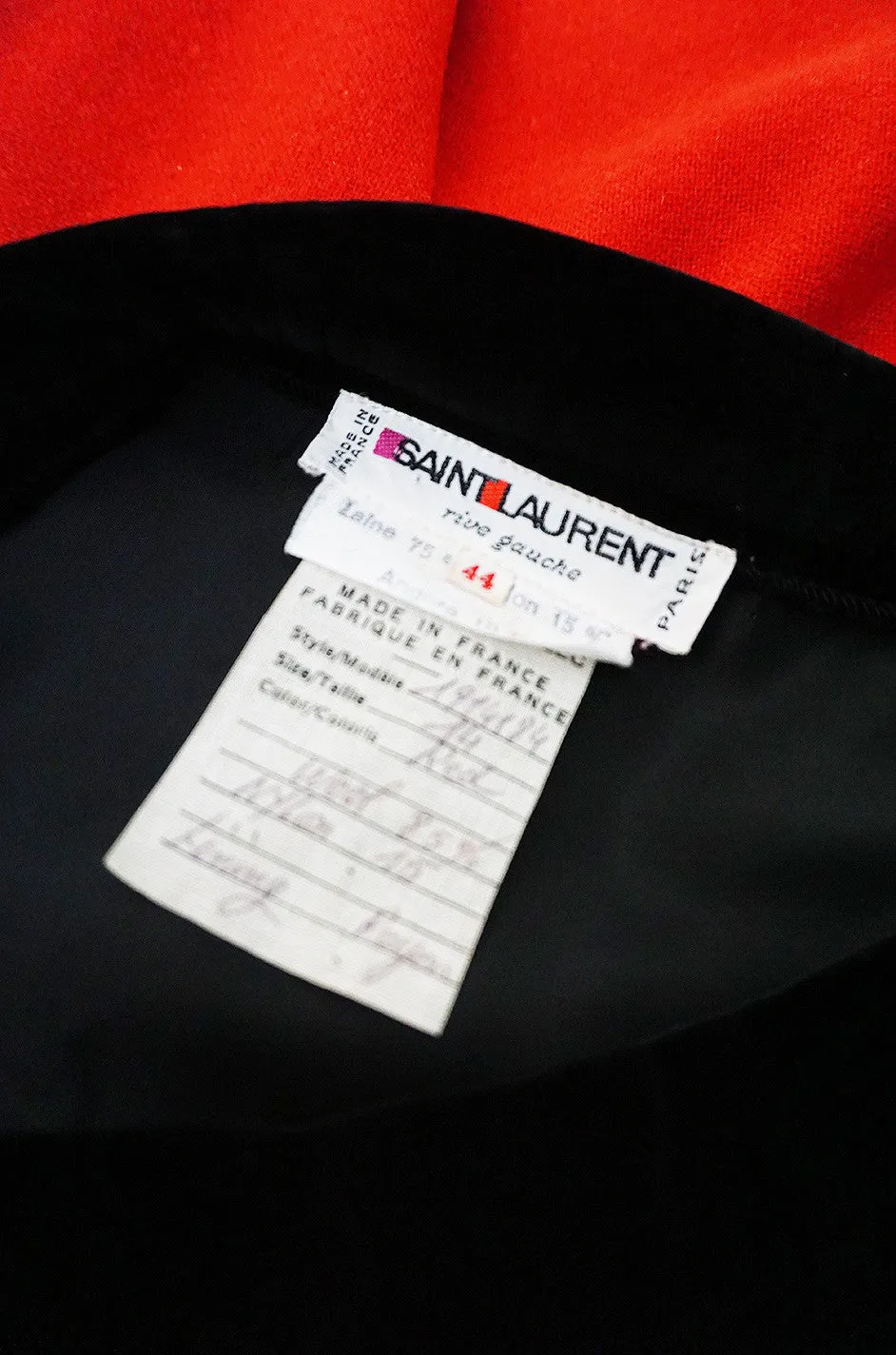 1976-77 Yves Saint Laurent Red Russian Collection Skirt