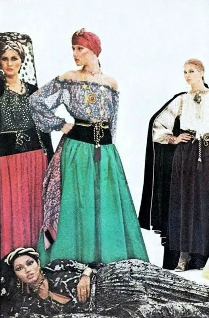 1976-77 Yves Saint Laurent Red Russian Collection Skirt