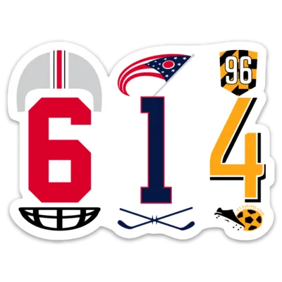 614 area code sticker