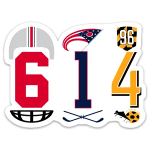 614 area code sticker