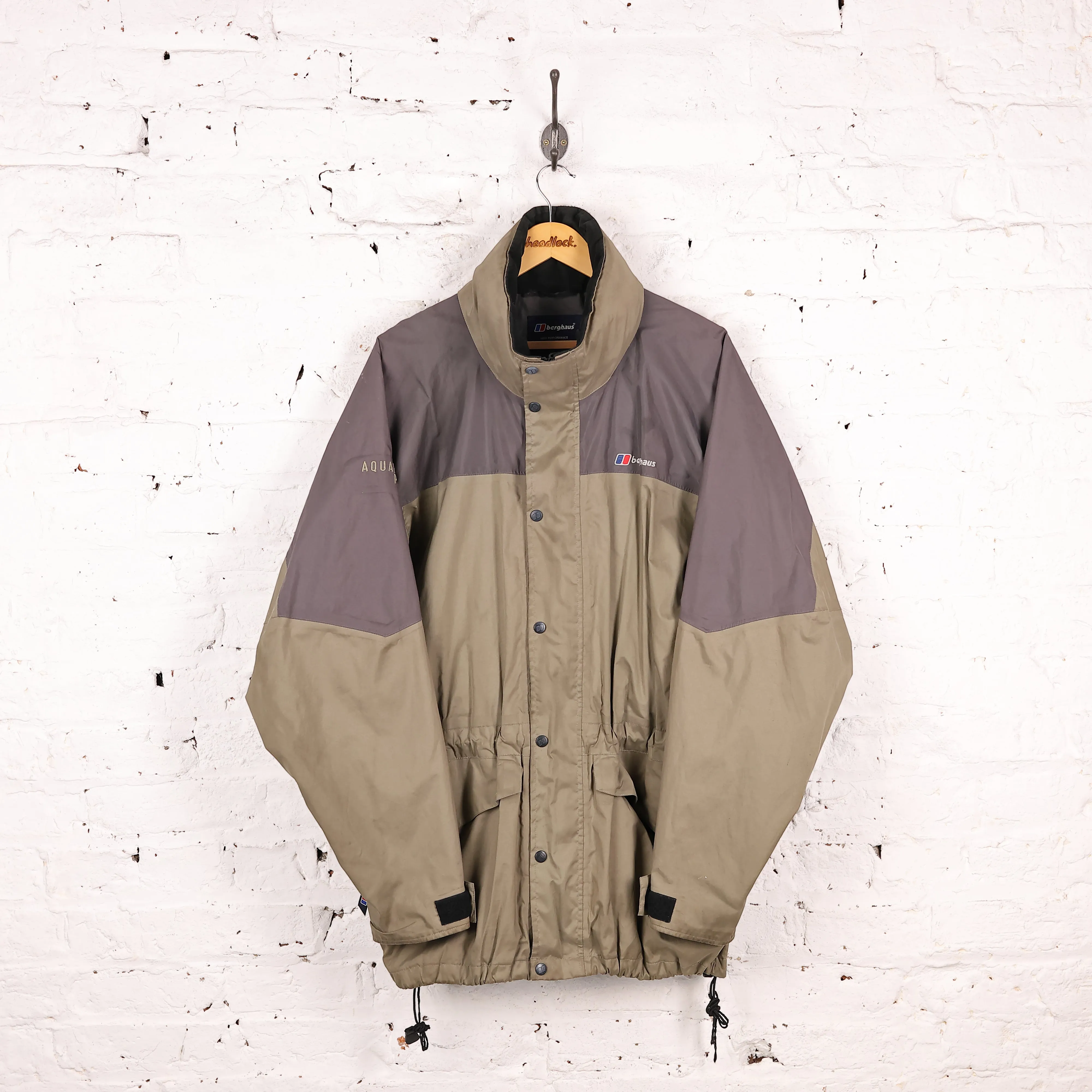 90's Berghaus Aquafoil Rain Jacket - Green - XL