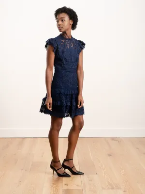 abby puff sleeve short dress