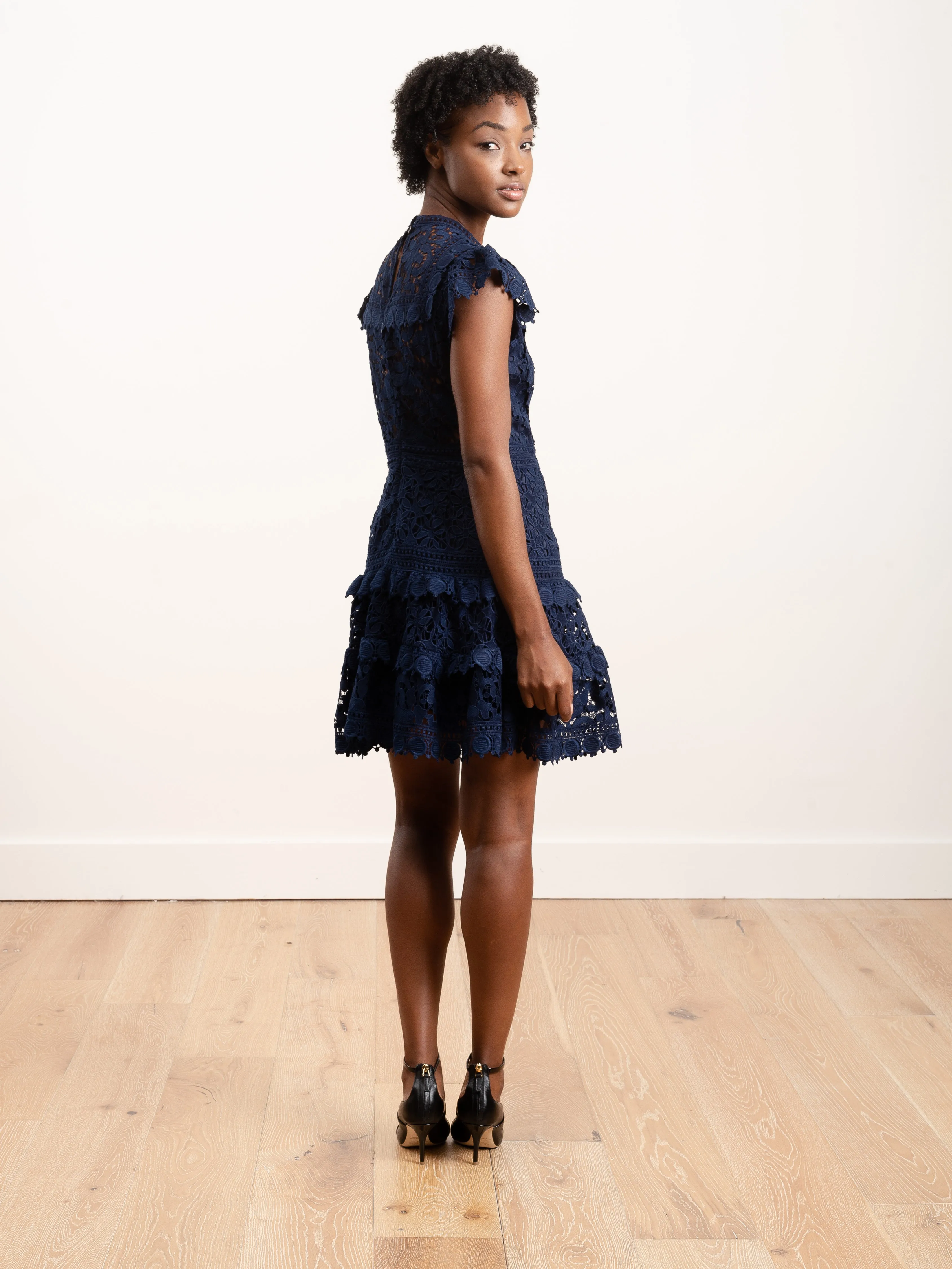 abby puff sleeve short dress