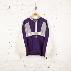 Adidas 90s Hooded Shell Windbreaker Jacket - Purple - L