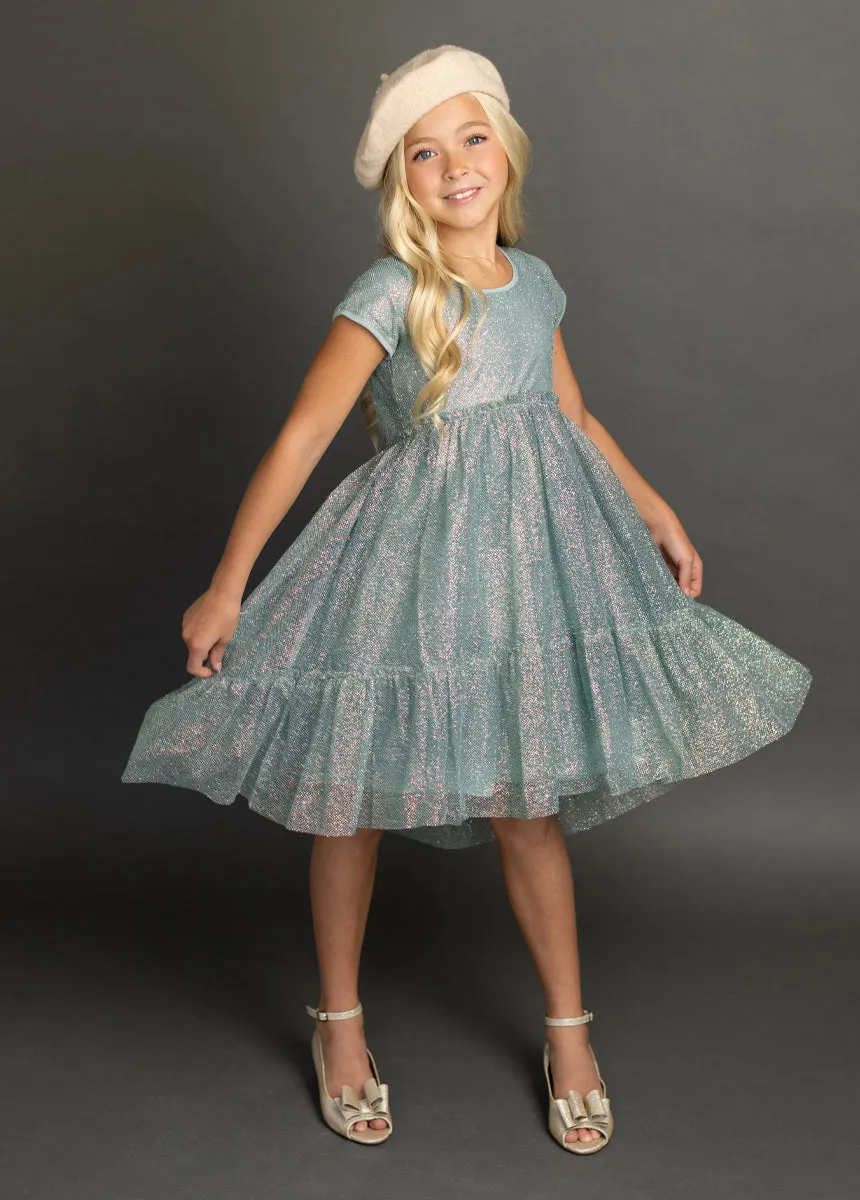 Andra Dress in Smokey Teal