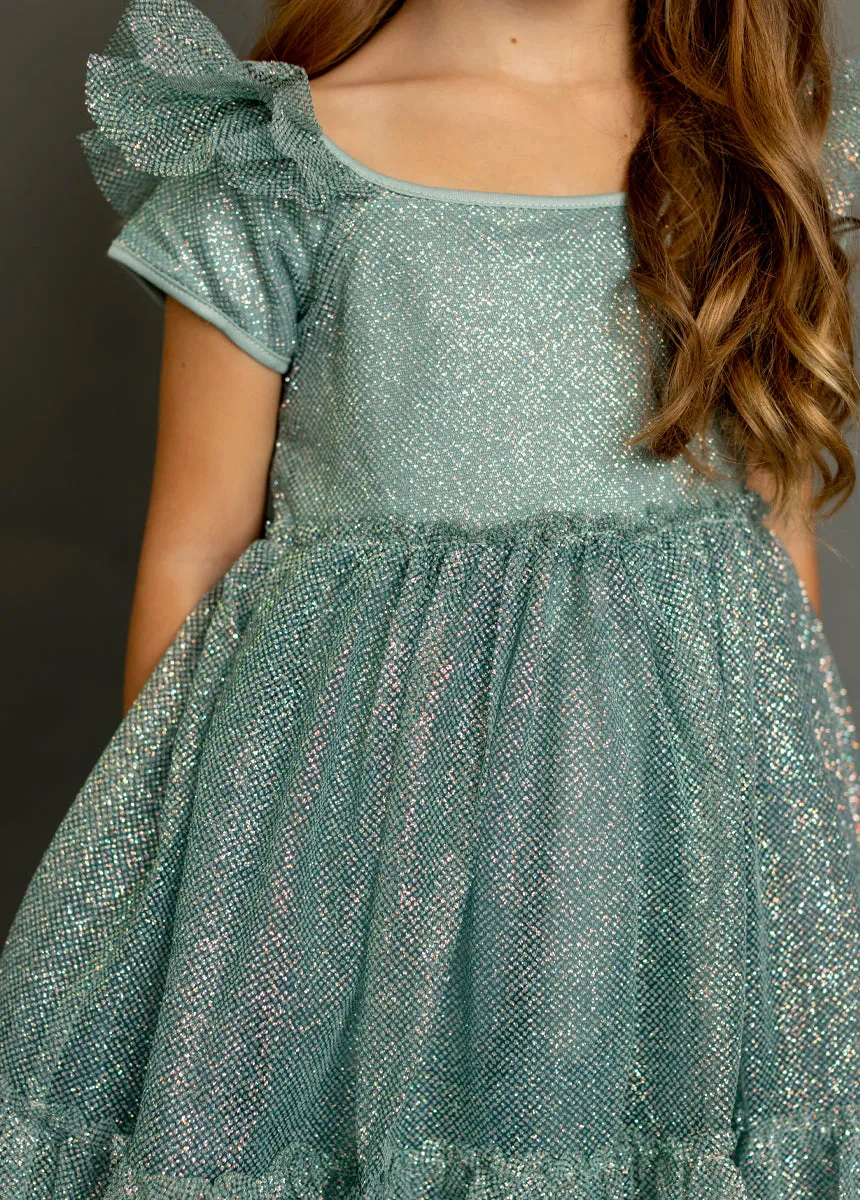 Andria Dress in Smokey Teal