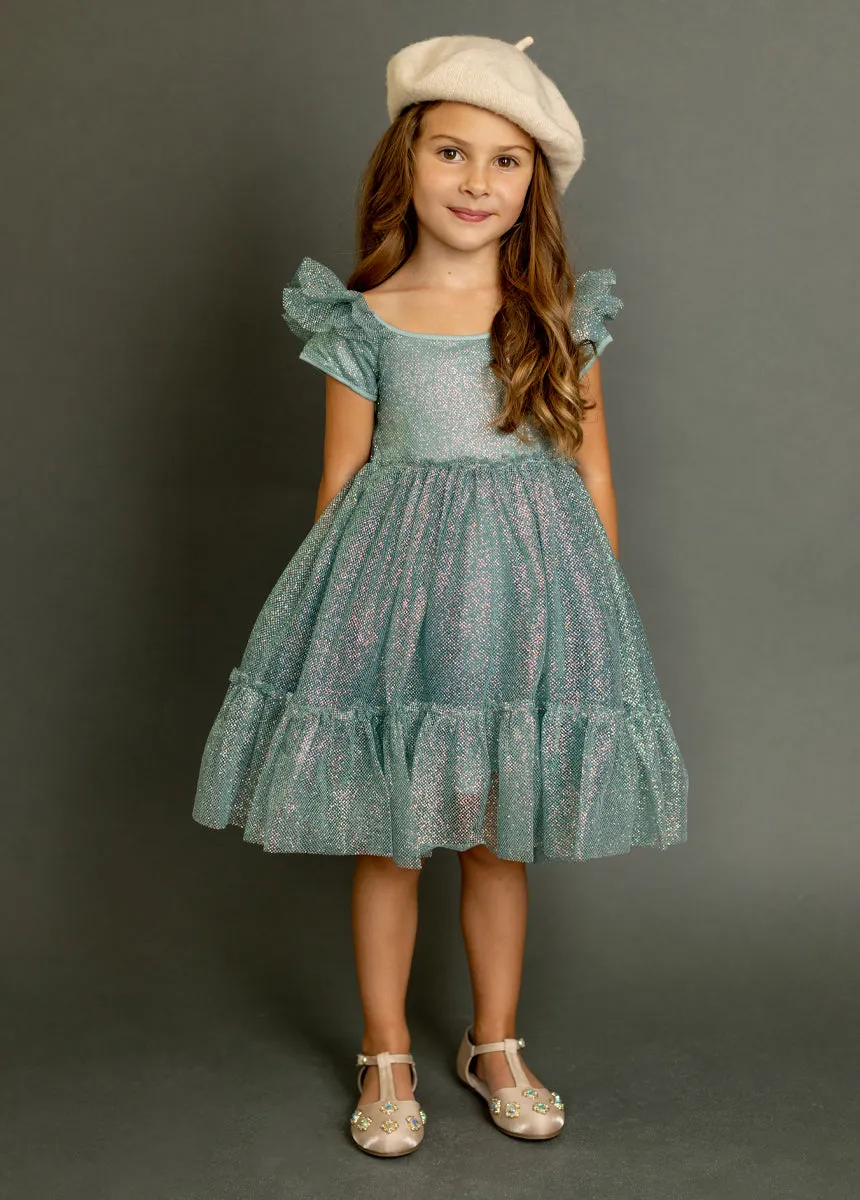 Andria Dress in Smokey Teal