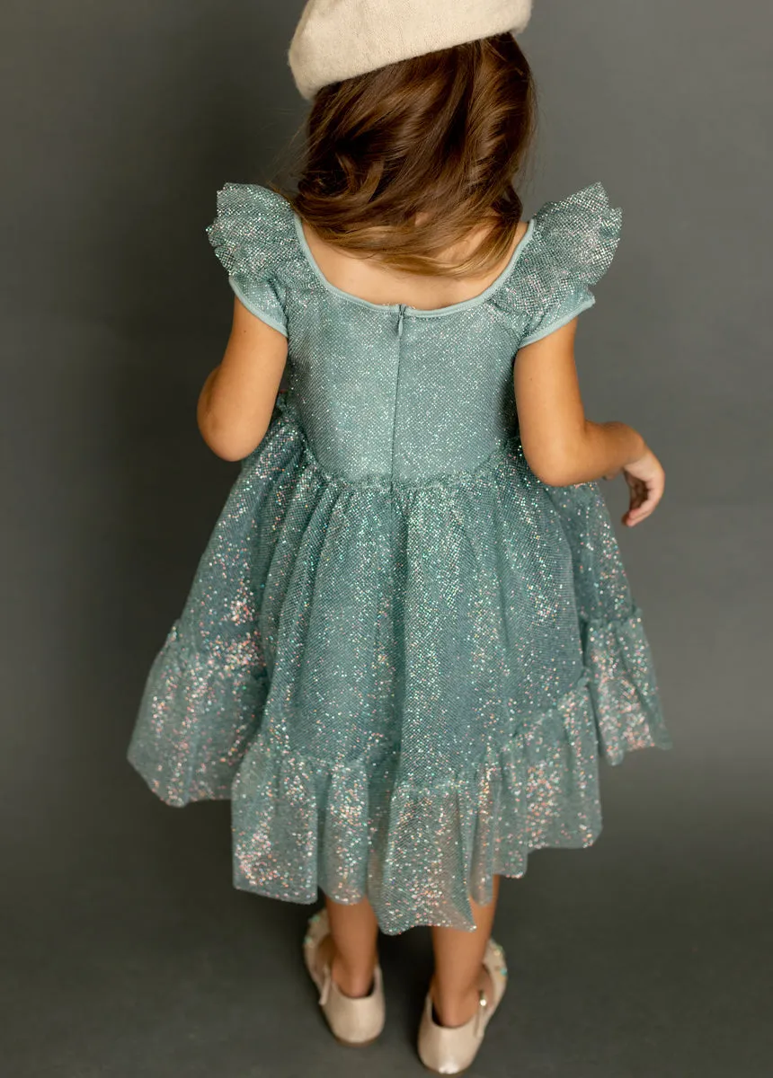 Andria Dress in Smokey Teal