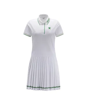 ANEW Golf: Women Pleated Skirt Pique Dress - White
