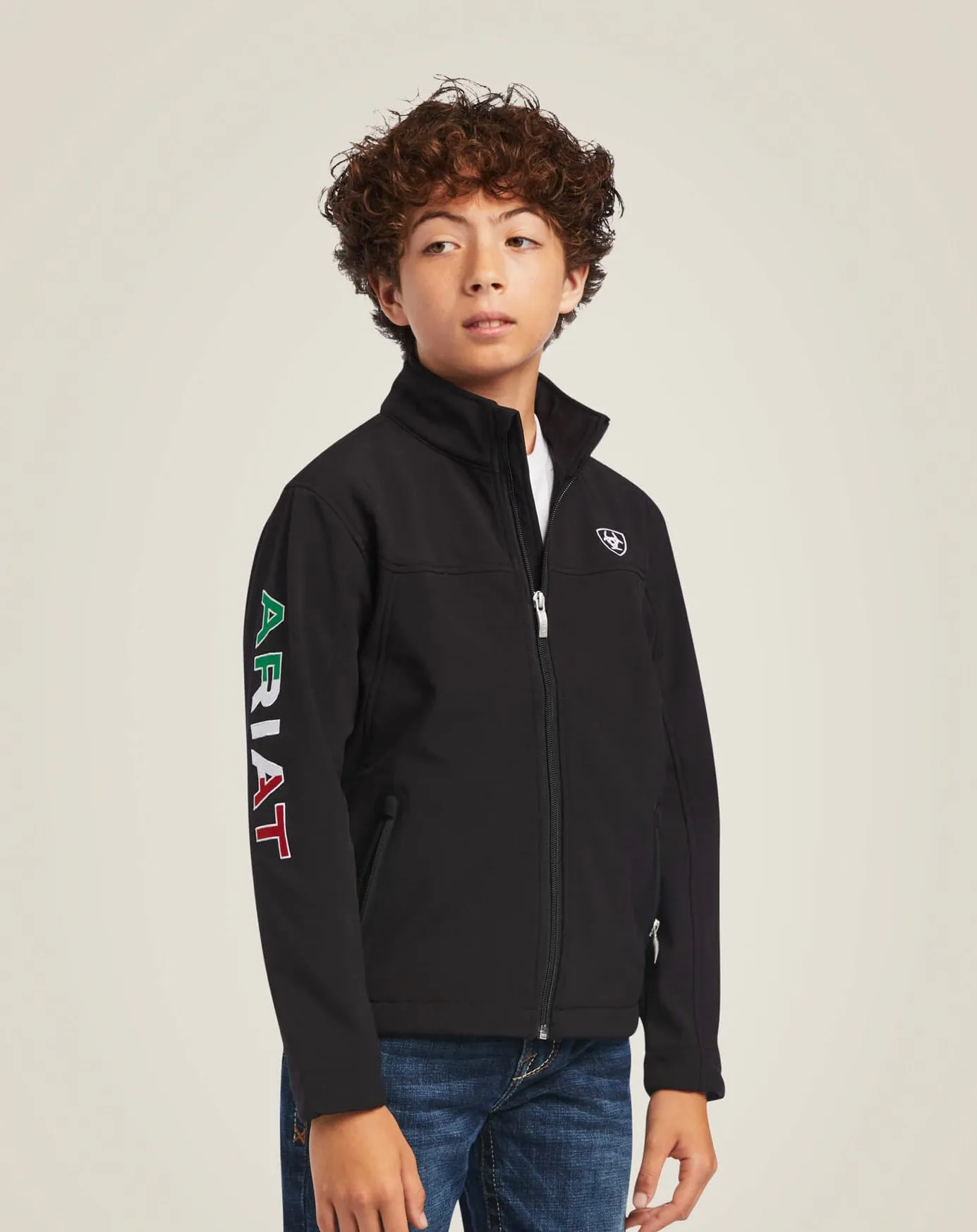 Ariat Unisex Black Mexico Youth Team SoftShell Jacket