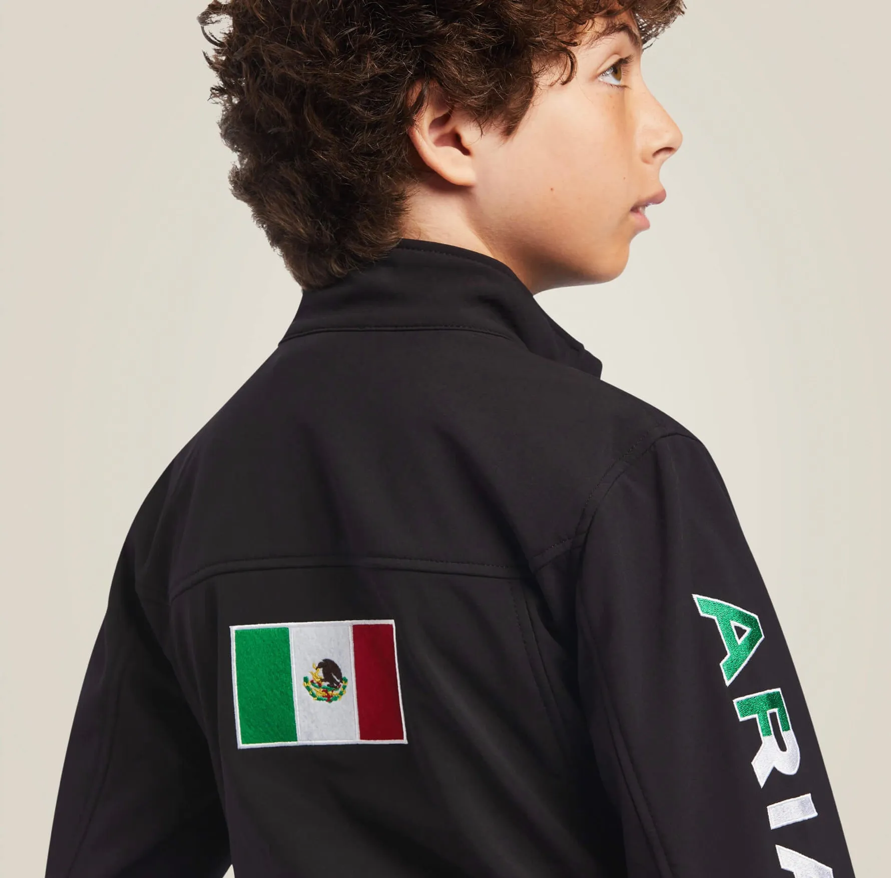 Ariat Unisex Black Mexico Youth Team SoftShell Jacket