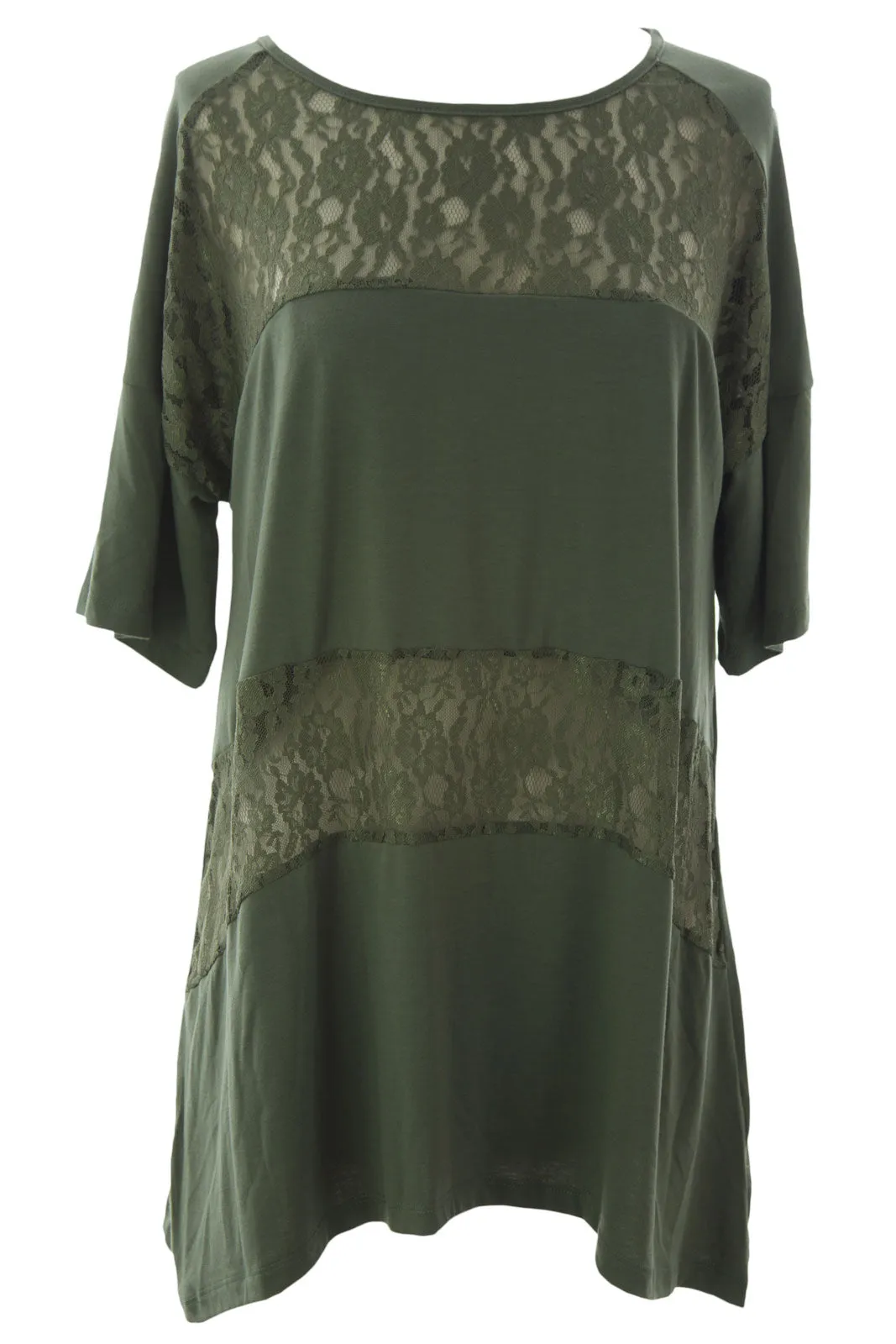 August Silk Women's Extended Shoulder Lace Tunic