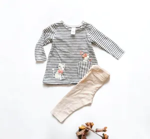 BABY GIRL SIZE 6/9 MONTHS - H&M, Matching 2 Piece Outfit EUC B38