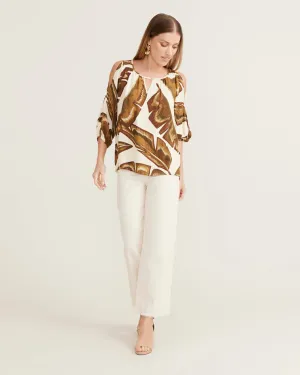 Banana Leaf Peasant Top