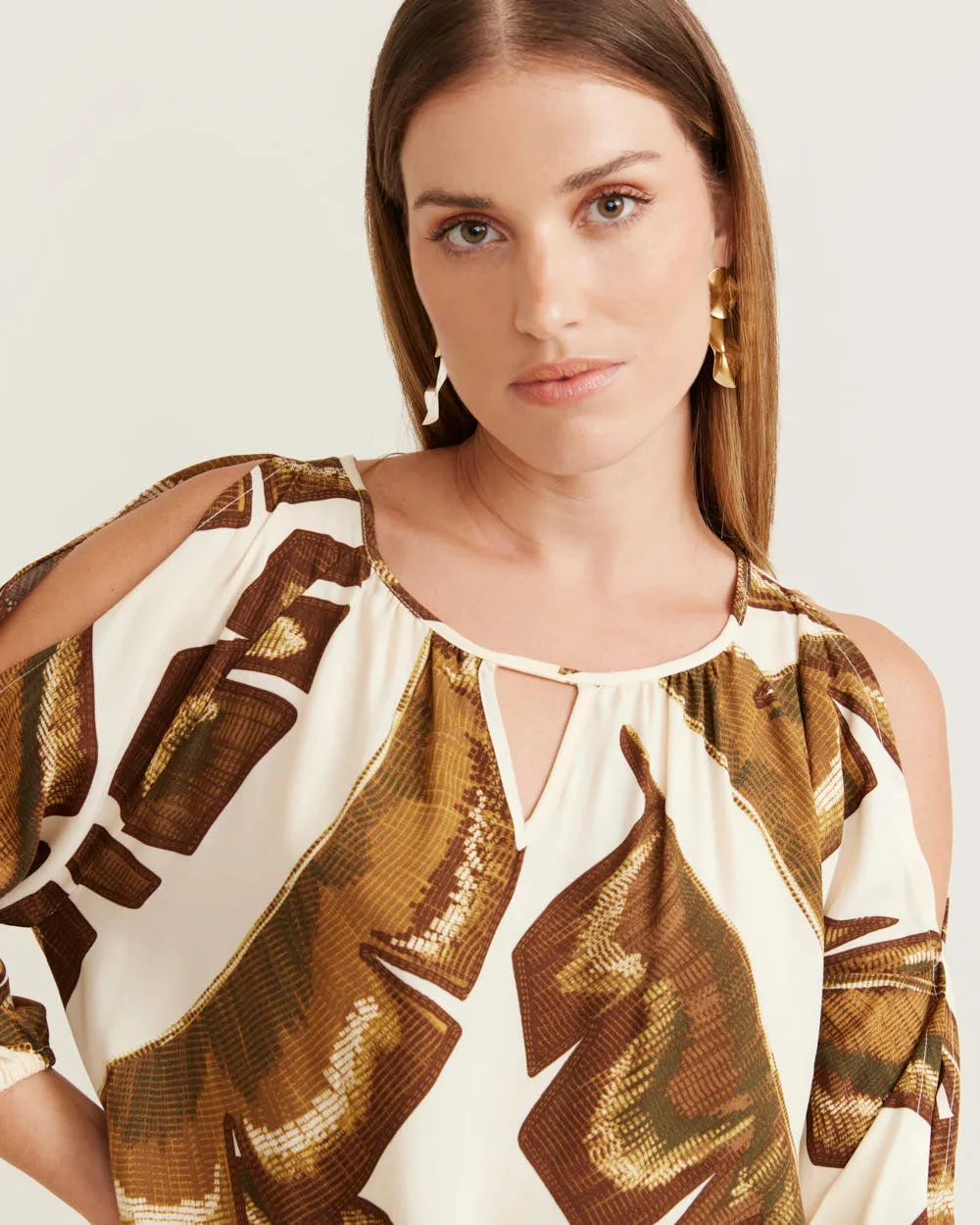 Banana Leaf Peasant Top