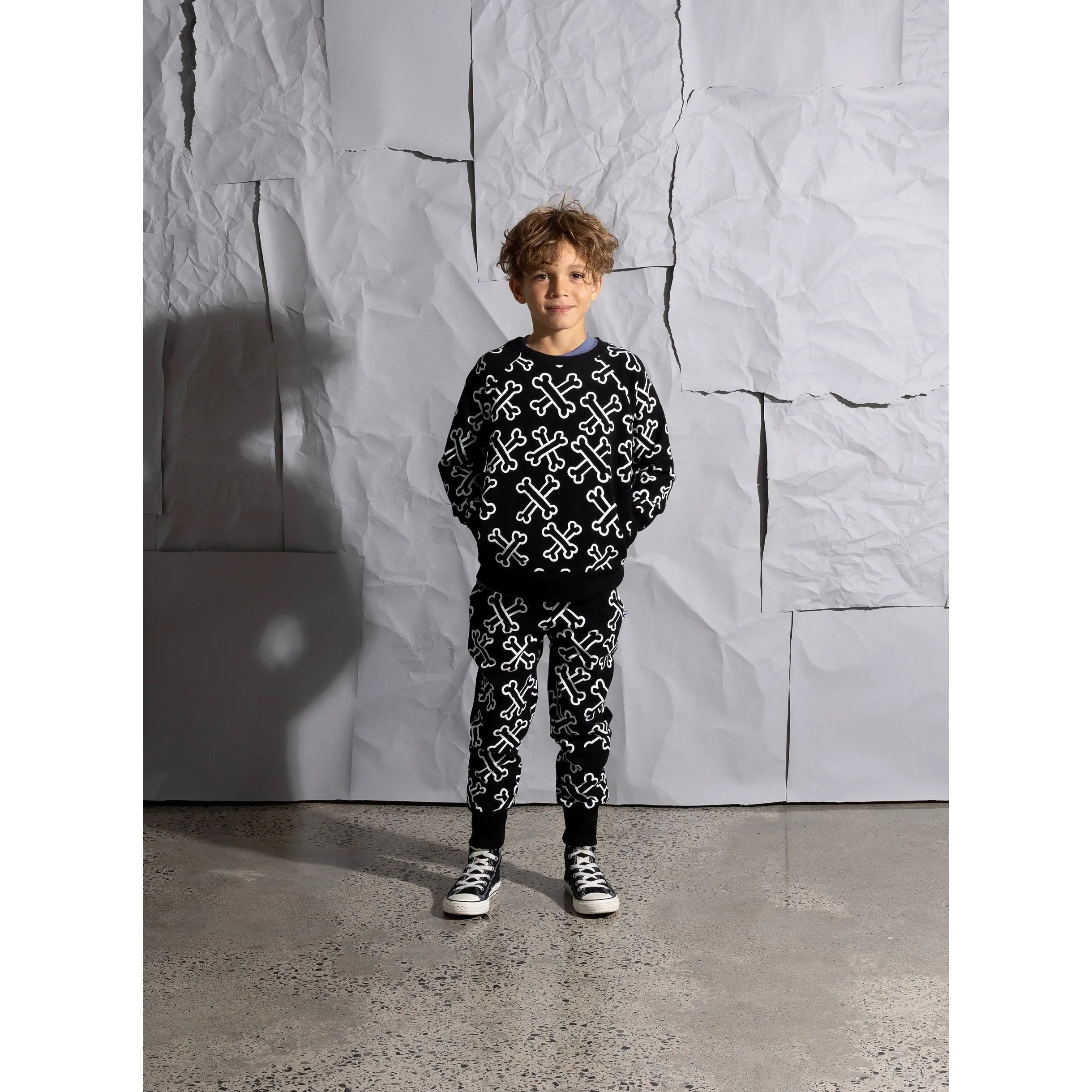Bones Furry Trackies - Black