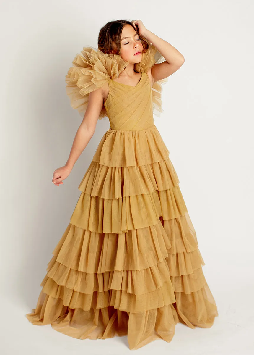 Briony Impact Dress in Butterscotch