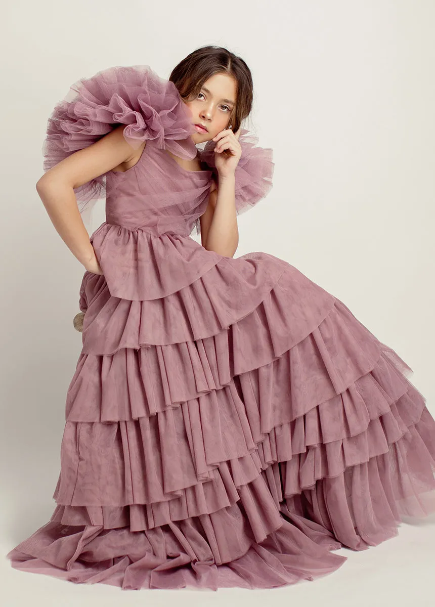 Briony Impact Dress in Orchid