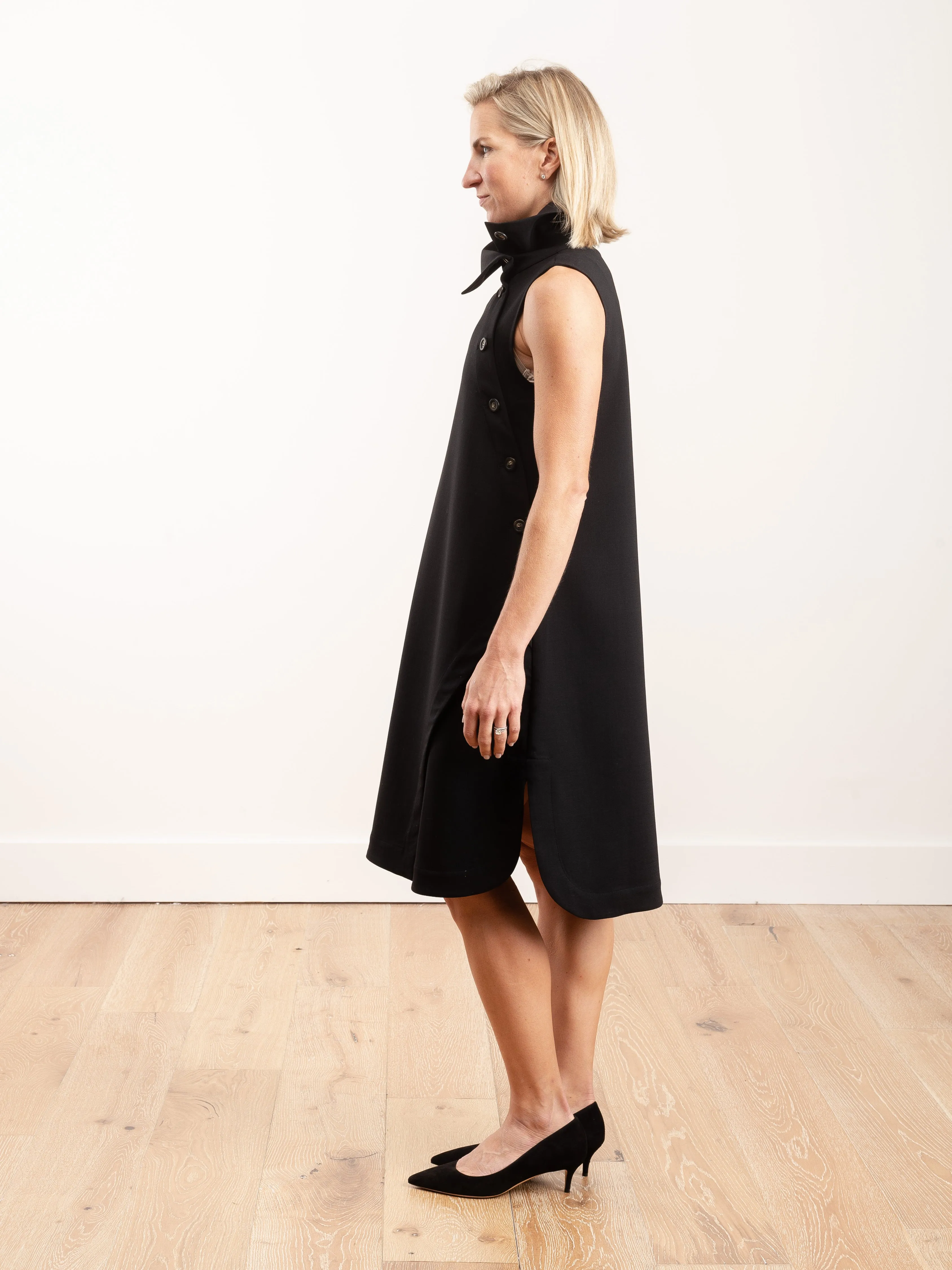 button neck dress