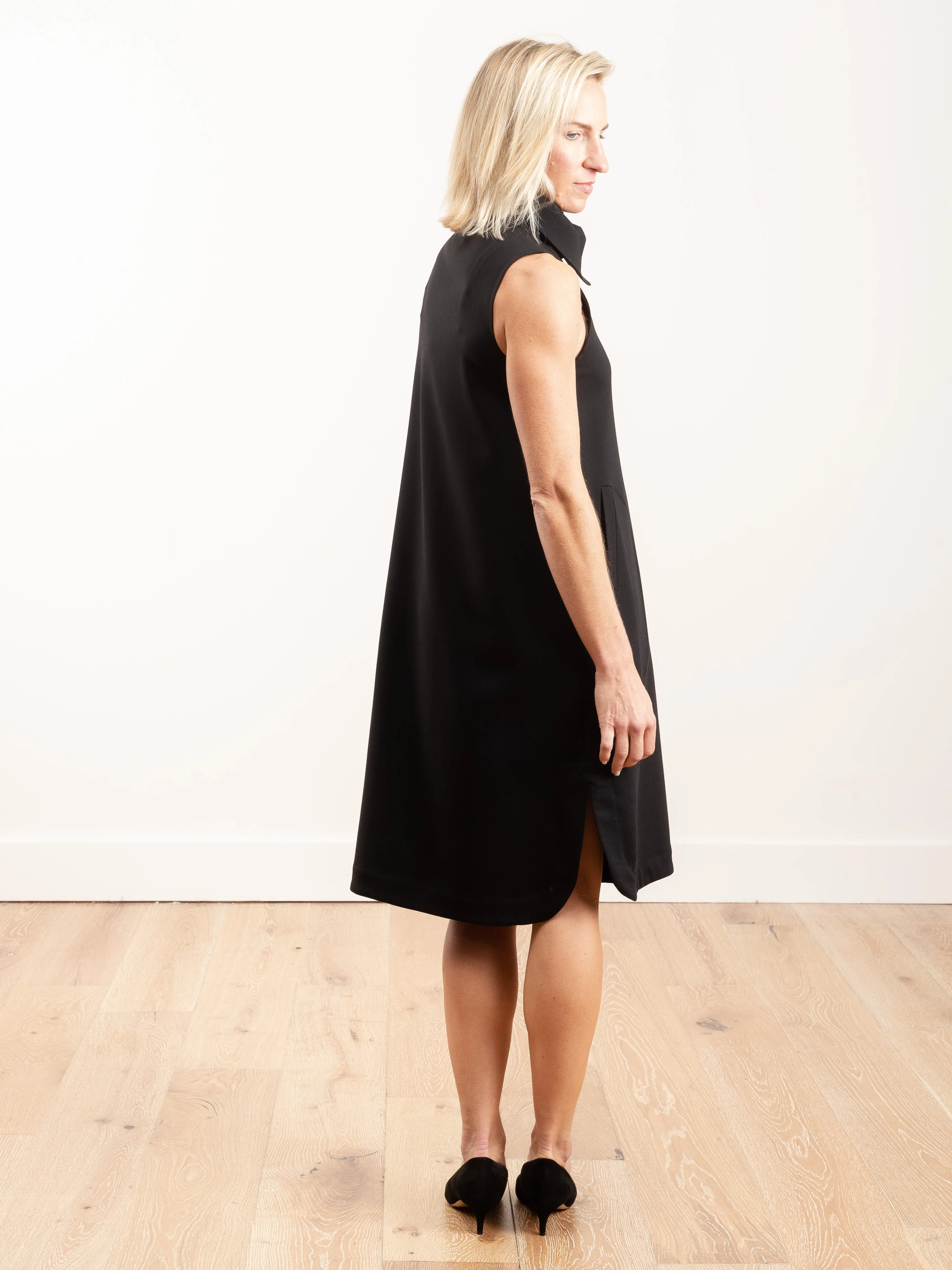 button neck dress