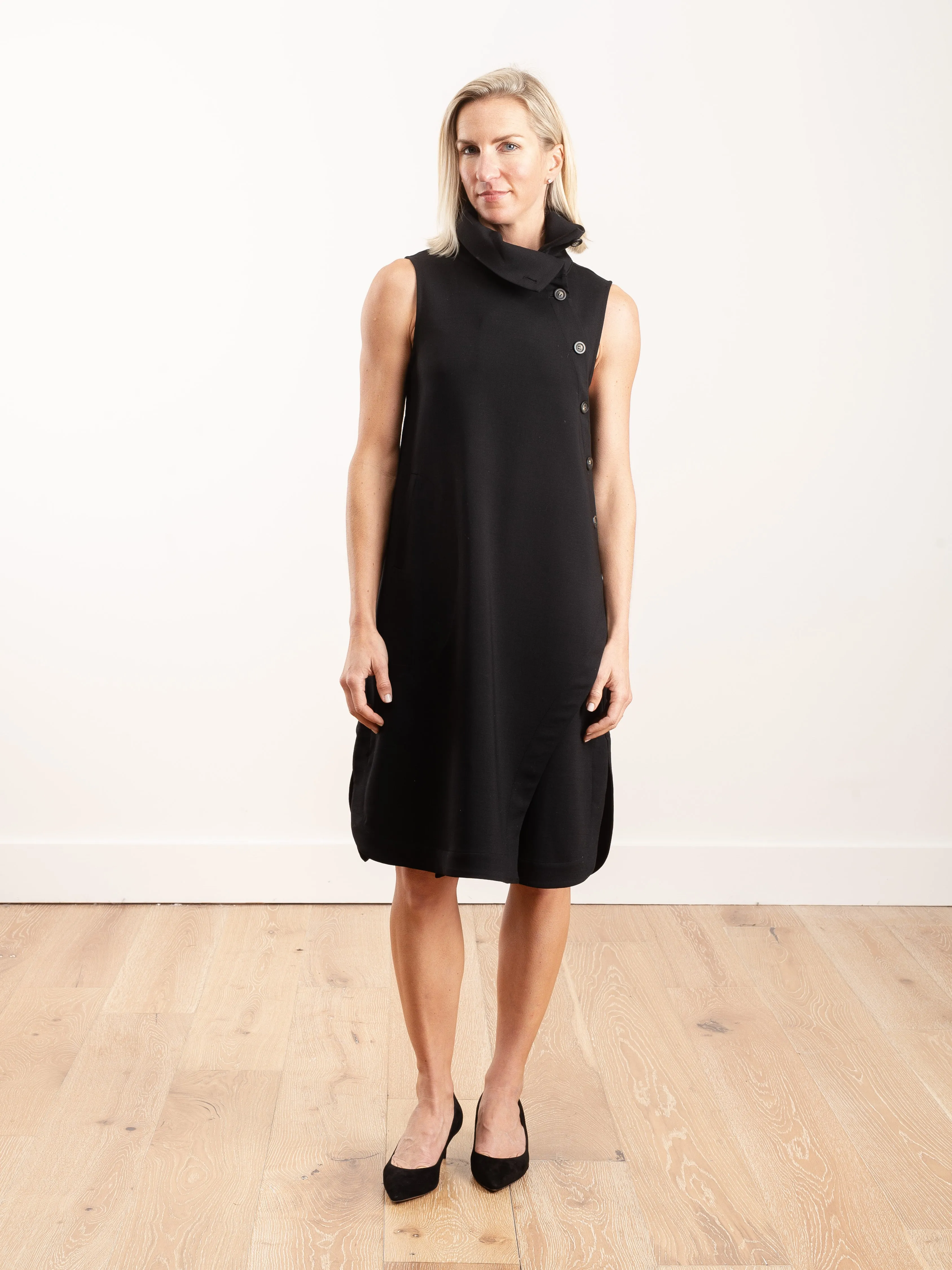button neck dress