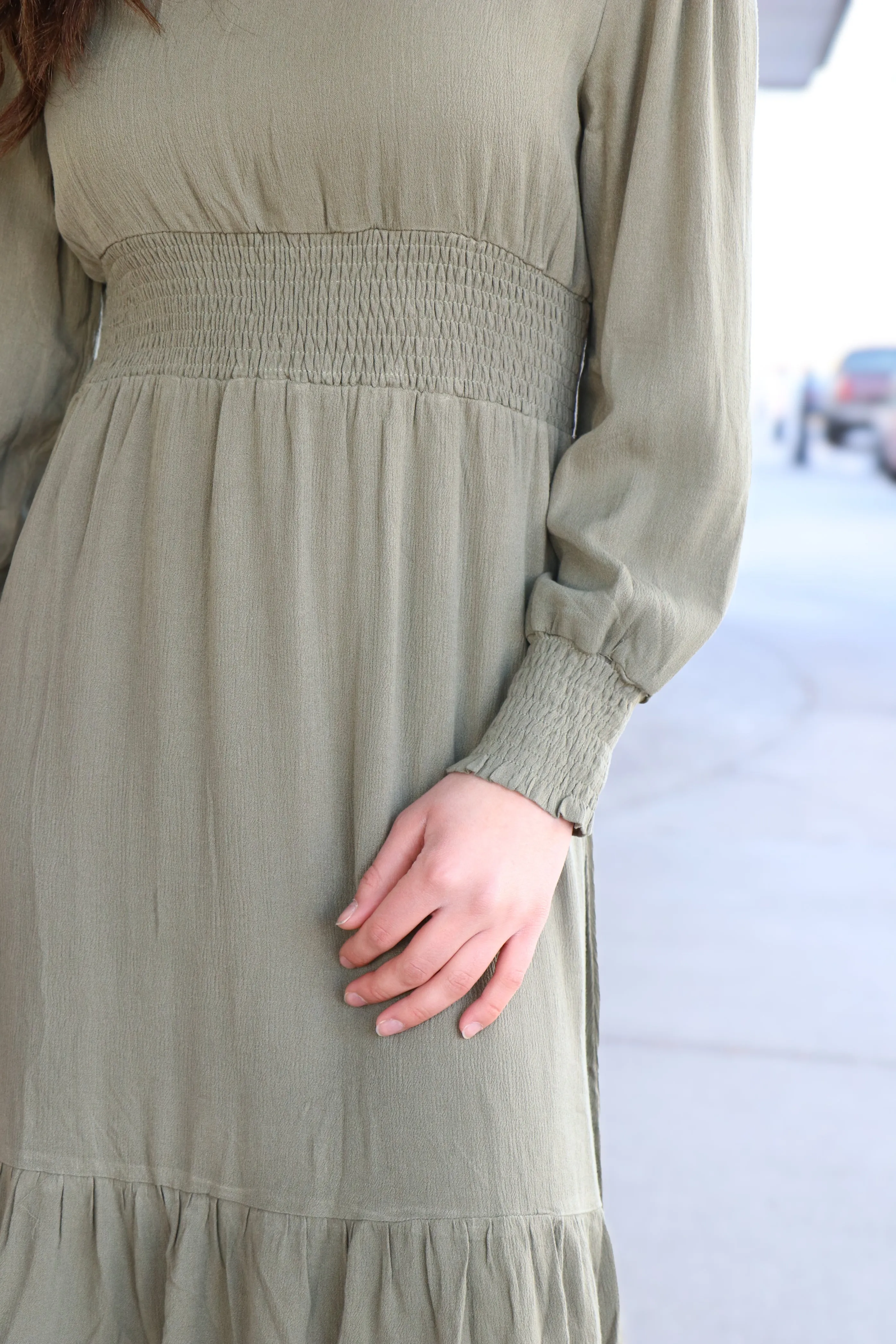 Cara Dress in Aspen Green