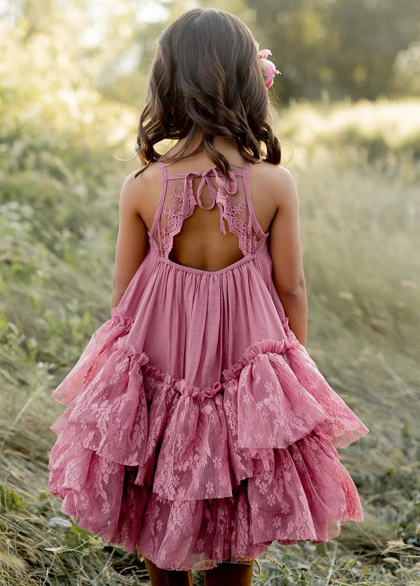 Catrina Dress in Dusty Rose