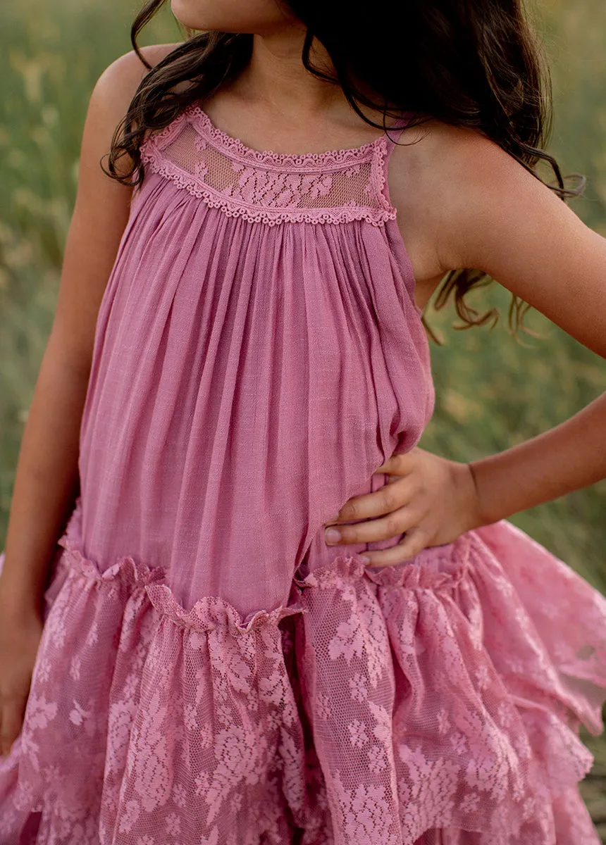 Catrina Dress in Dusty Rose