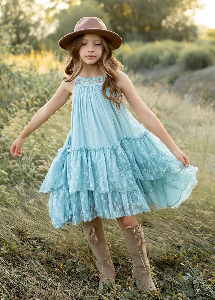 Catrina Dress in Sky Blue