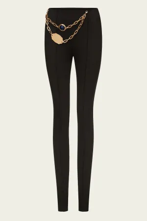 Chain Plate Belt Legging in Black