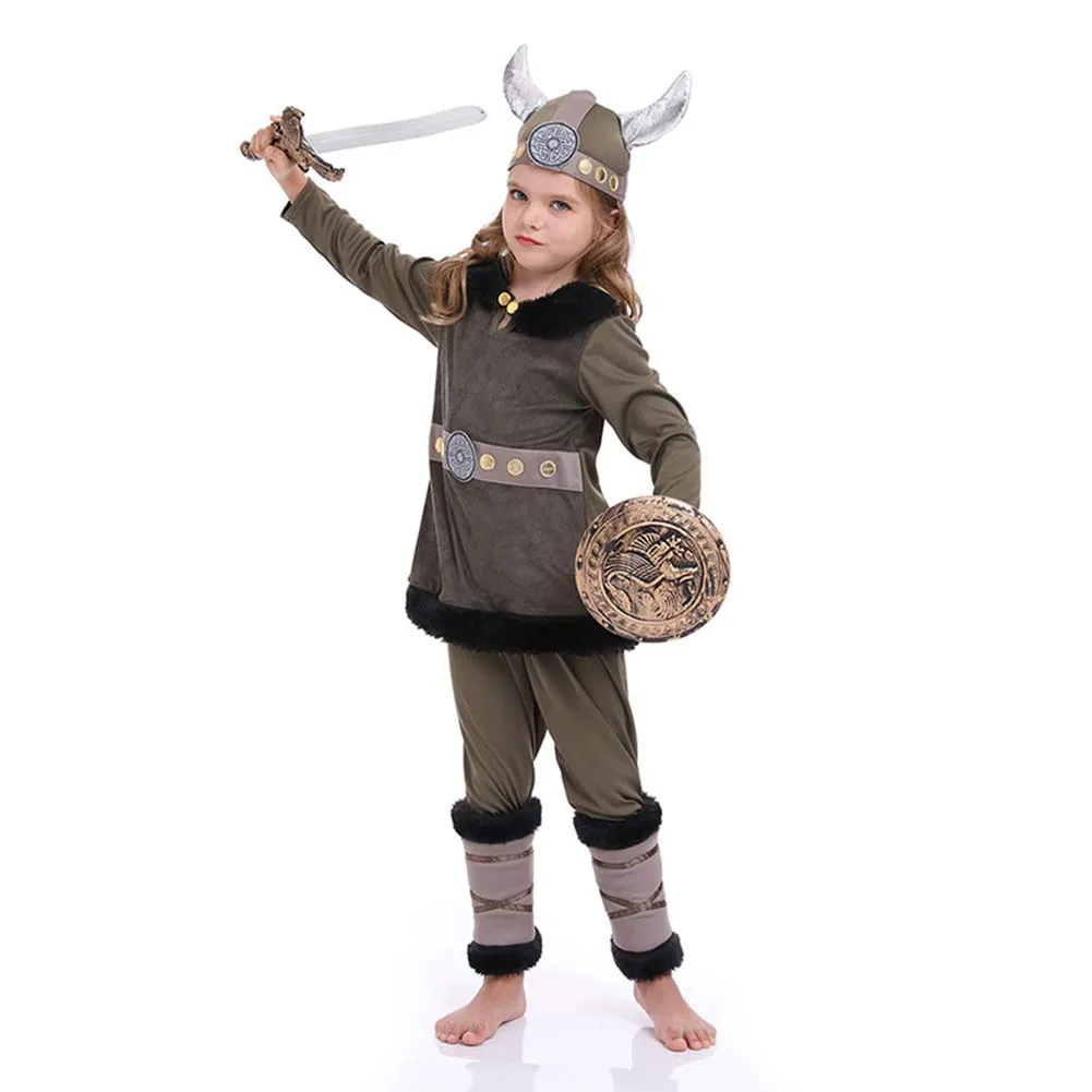 Childrenswear Kids Children Pirate Warrior Clothes Vikings Performance Clothes Cosplay Costumes