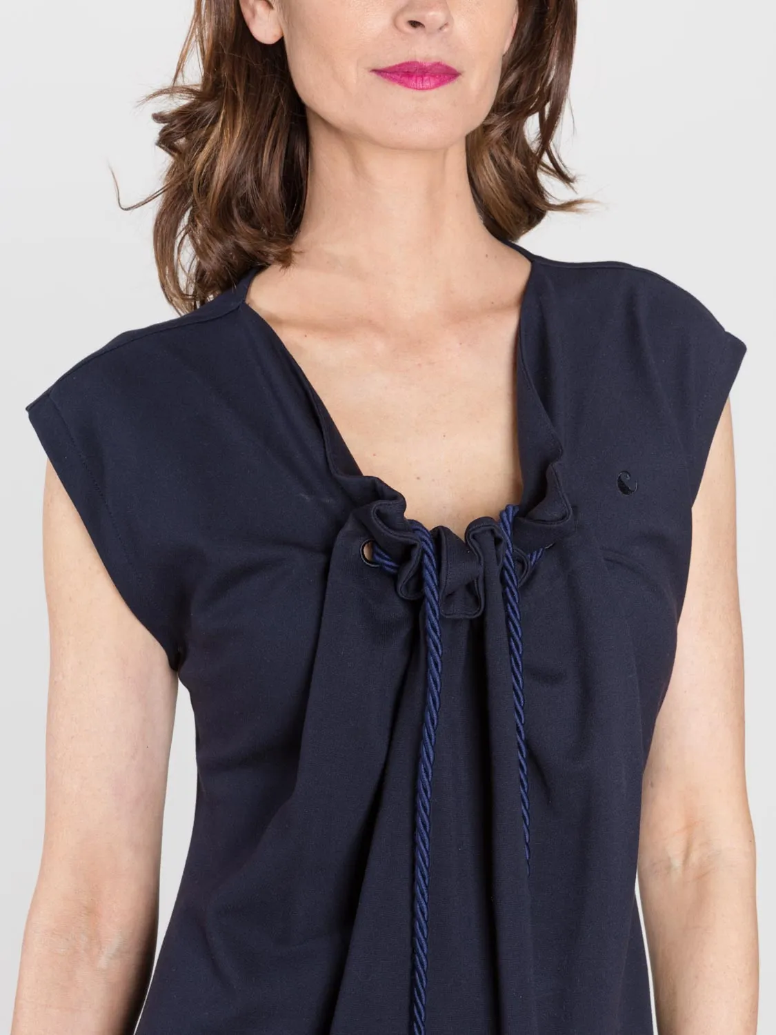 cinched cord dress