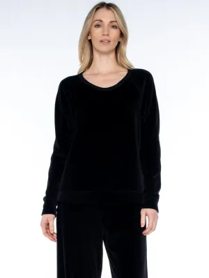 Crew L/S Raglan Tunic Velour Sweatshirt