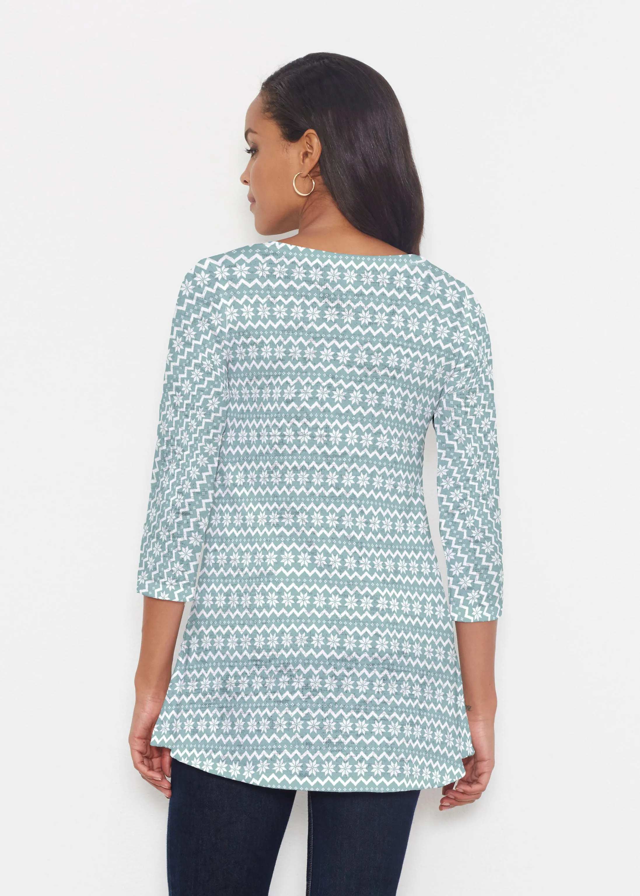 Dapper Mint (22104) ~ Katherine Hi-Lo Thermal Tunic