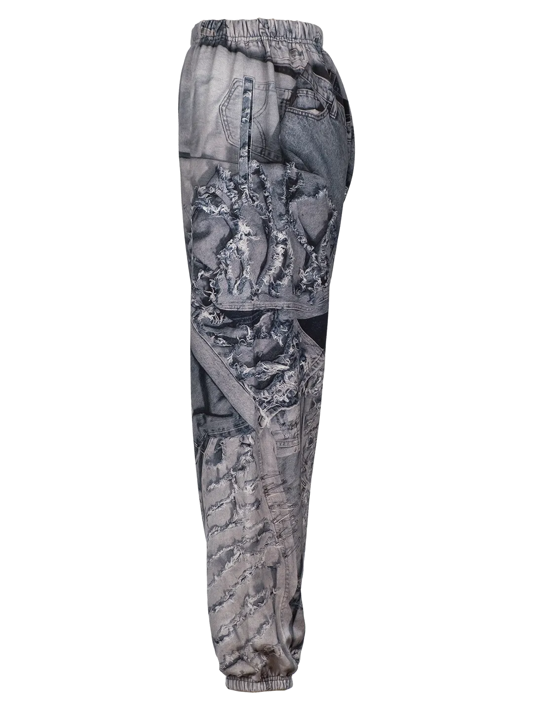 Denim-print Jogging Pants