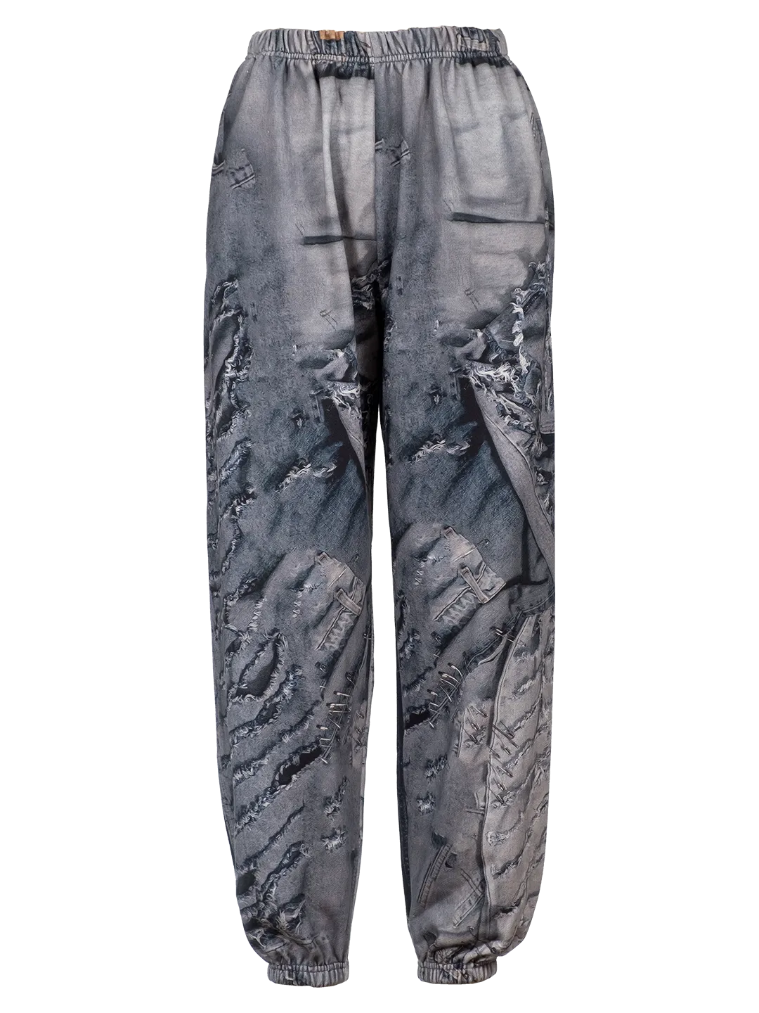 Denim-print Jogging Pants