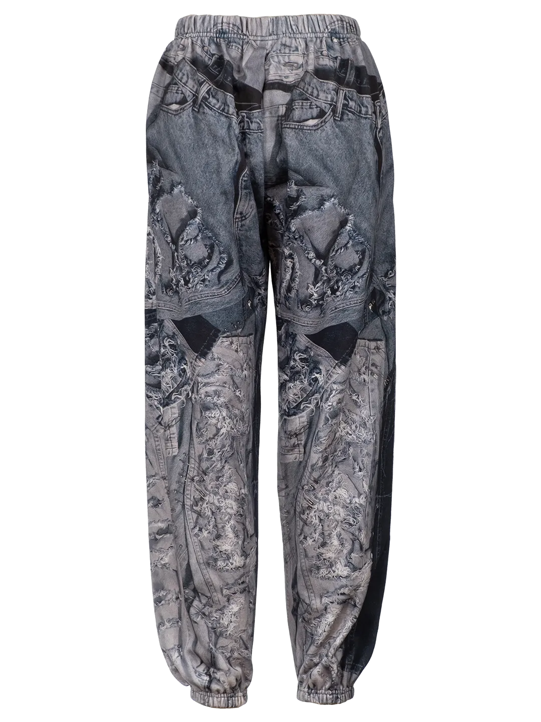 Denim-print Jogging Pants