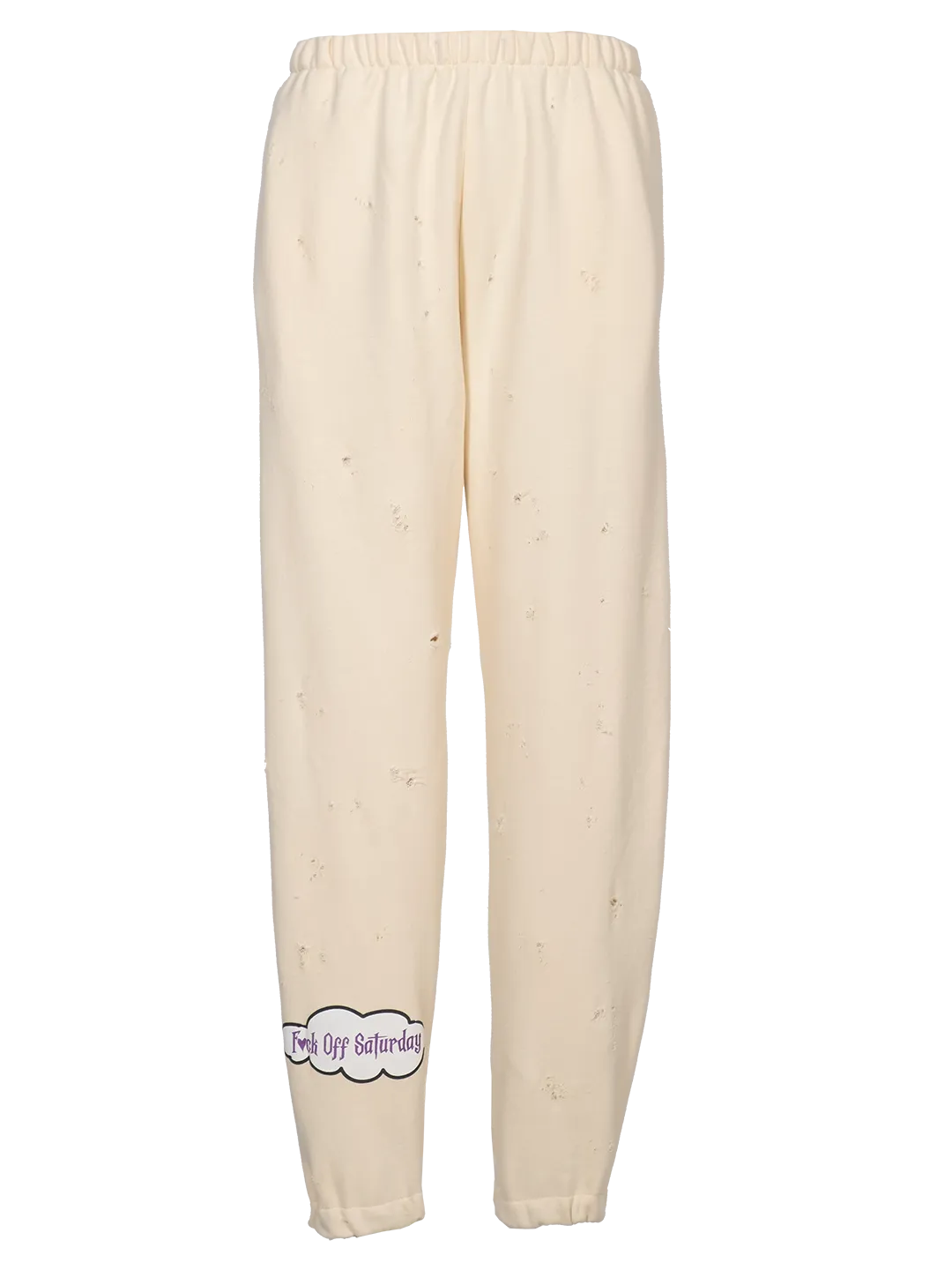 Distressed 'F*ck Off Saturday' Jogging Pants