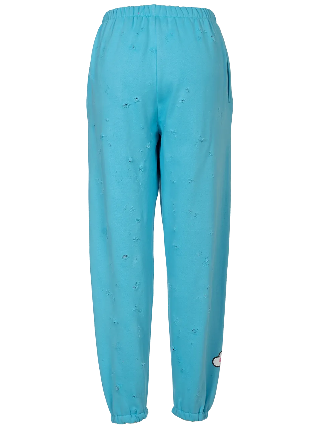 Distressed 'Happy Sunday' Jogging Pants
