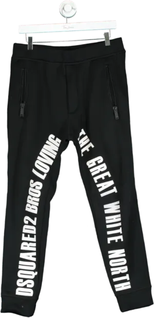 DSQUARED2 Black Ski The Great North Pants in black UK M