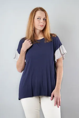 Easy Going Striped Sleeve Tunic