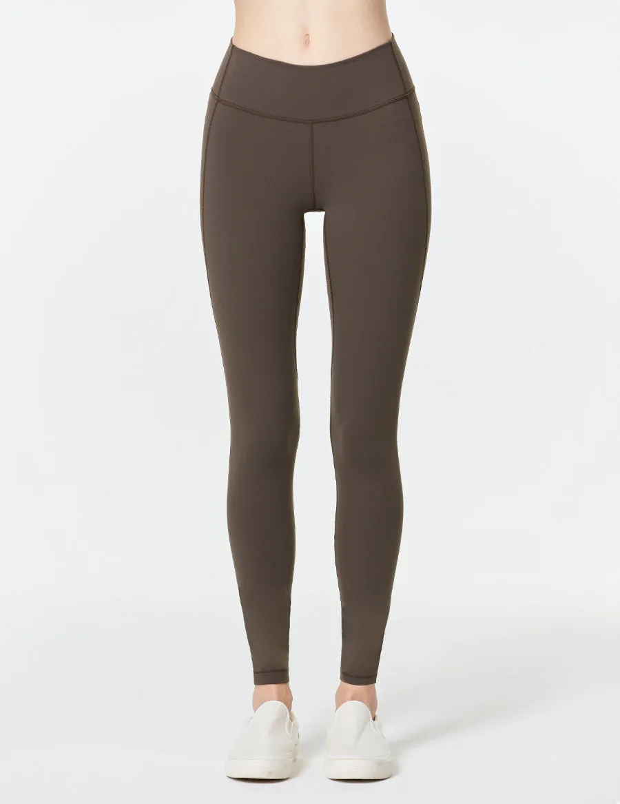 easyoga LA-VEDA Eveness Core Leggings - C02 Chocolate Brown