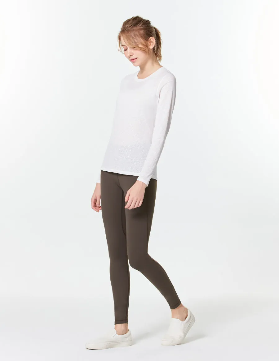 easyoga LA-VEDA Eveness Core Leggings - C02 Chocolate Brown