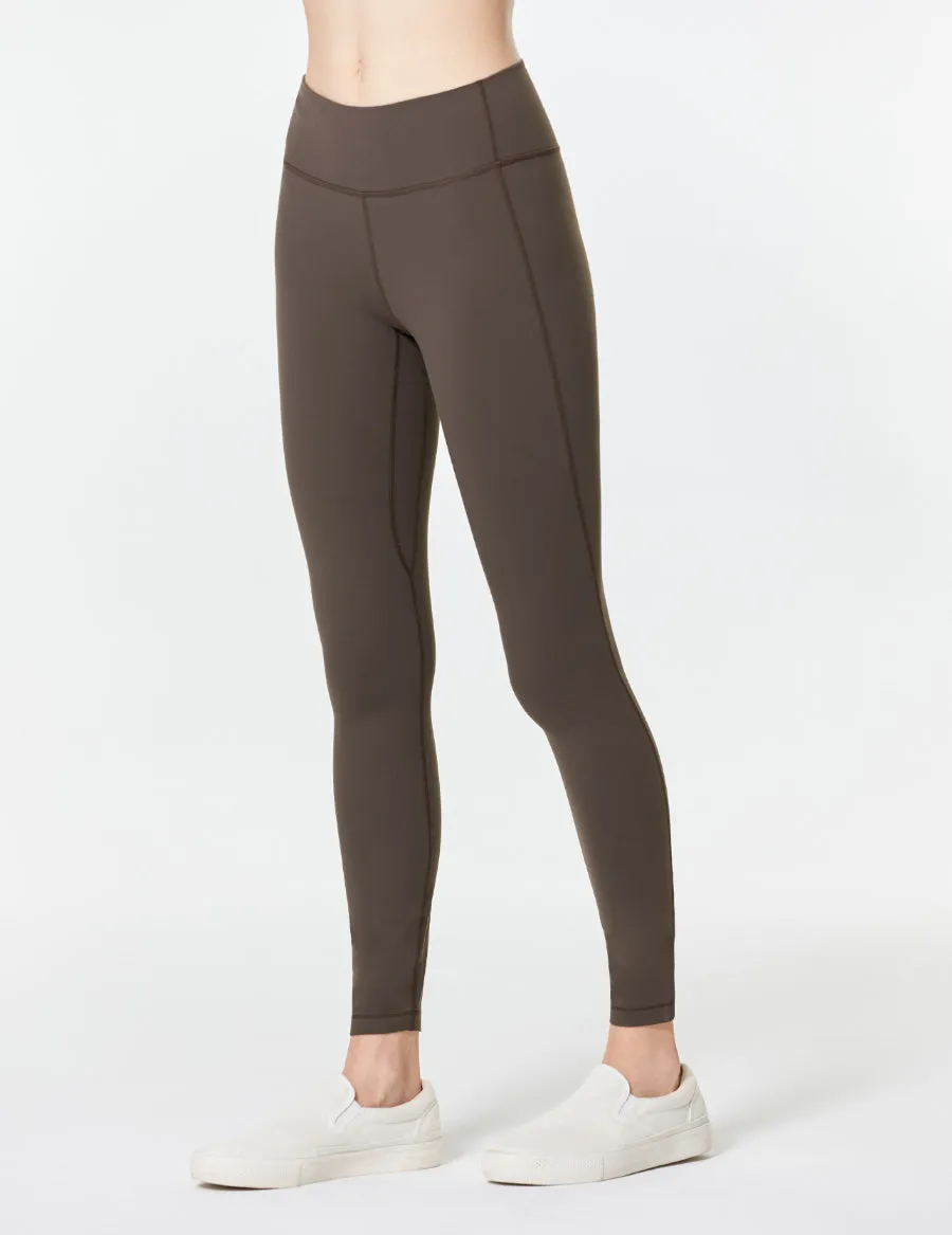 easyoga LA-VEDA Eveness Core Leggings - C02 Chocolate Brown