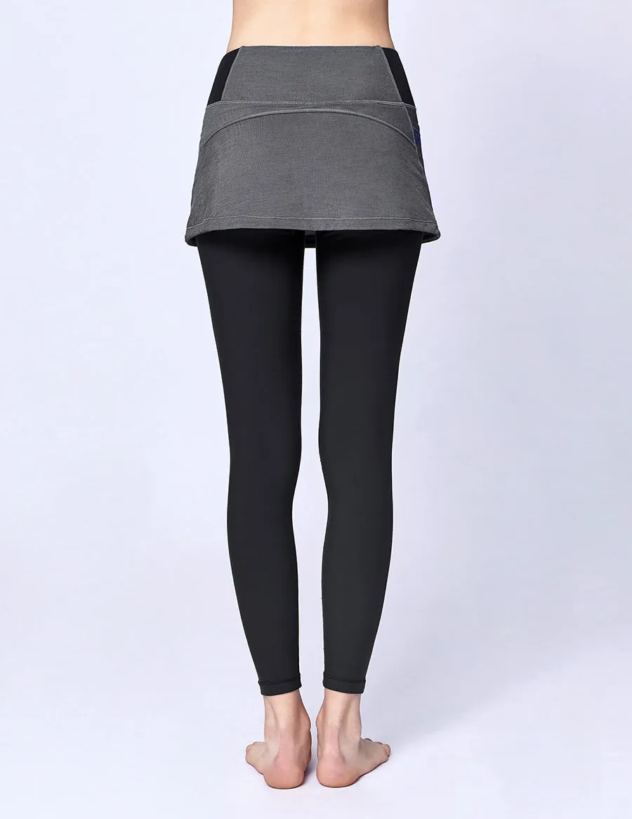 easyoga LA-VEDA Multipro Denim Lithe  Athleisure Pantskirt - J03 Jeans Black