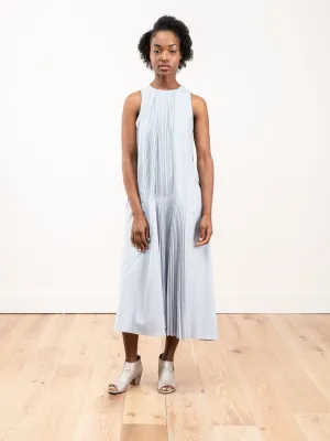 edith pleated sleeveless dress