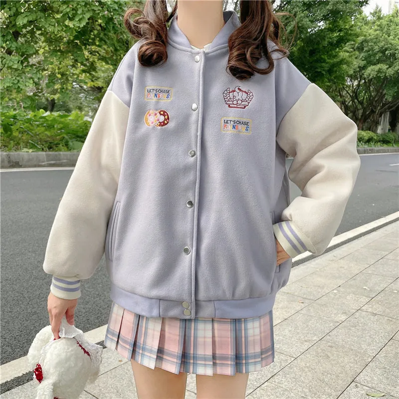 EMBROIDERED BADGE COLOR MATCHING JACKET UB2794